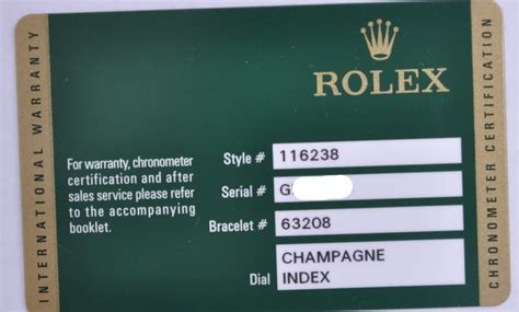 rolex warranty checklist